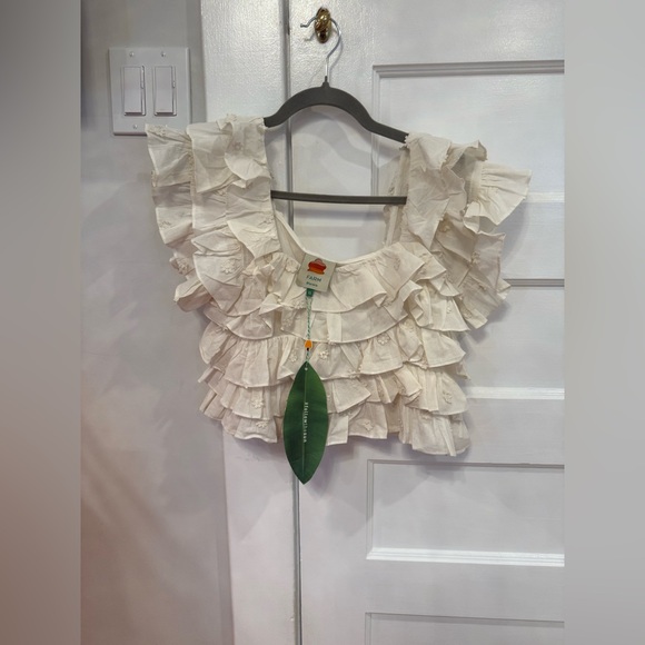 Farm Rio Women’s Ruffled Square-Neck Top - Picture 2 of 6